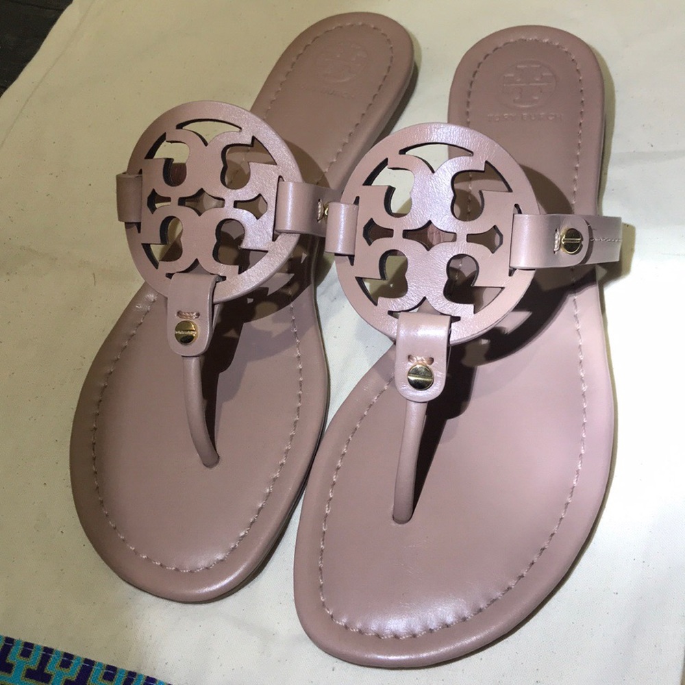 Light pink Tory Burch Miller sandals